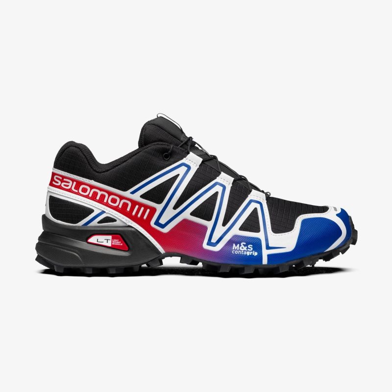 Salomon SPEEDCROSS 3 Mens Sneakers Black/Multicolor UK JKMO